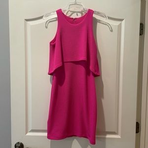 Hot pink sleeveless dress